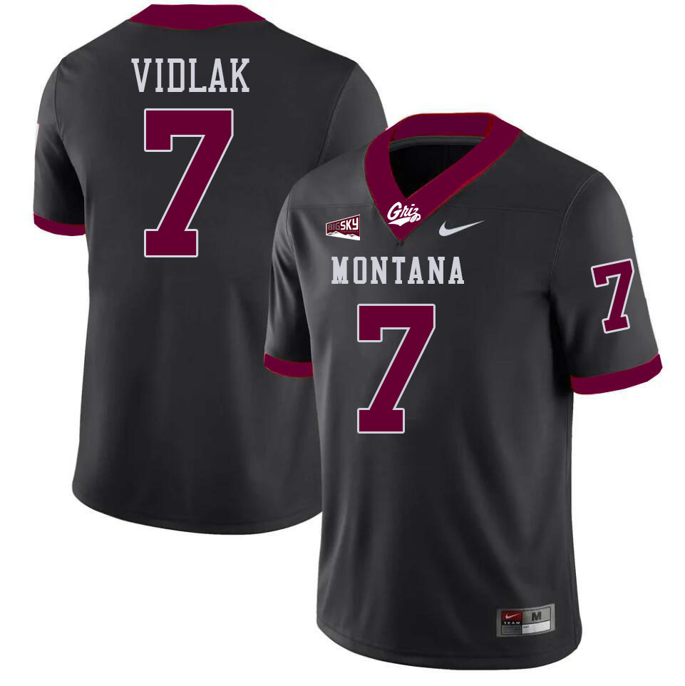 Montana Grizzlies #7 Sam Vidlak College Football Jerseys Stitched Sale-Black